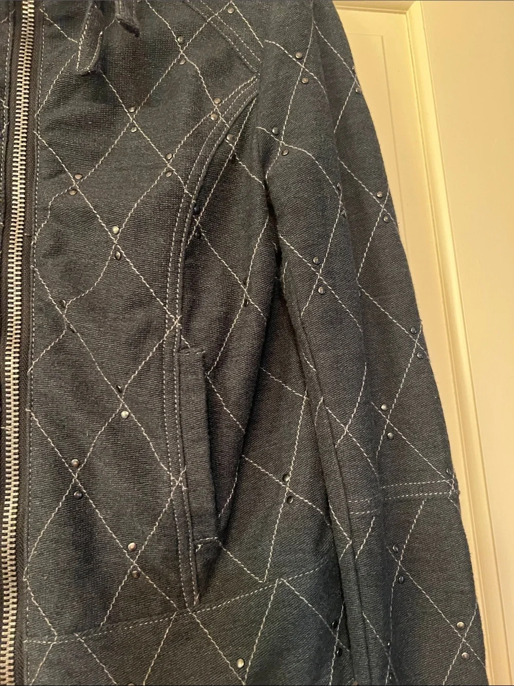 Free People Dark Gray Zip-Front Women's Jacket Pockets XS